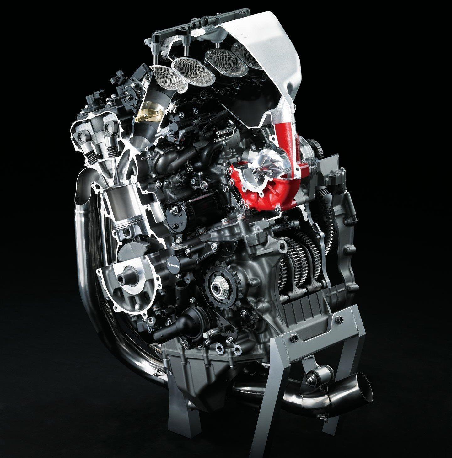 Двигатель мощностью 326 л.с на Kawasaki Ninja H2R 